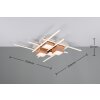Trio Roger Deckenleuchte LED Braun, 1-flammig, Fernbedienung
