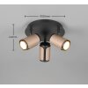 Trio Gillan Deckenspot Braun, 3-flammig