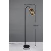 Reality Bidar Stehlampe Schwarz-Gold, 1-flammig