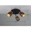 Reality Bidar Deckenleuchte Gold, Schwarz, 3-flammig