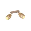 Reality Bidar Deckenspot Braun, 2-flammig