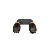 Reality Bidar Deckenspot Schwarz-Gold, 2-flammig