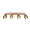 Reality Bidar Deckenspot Braun, 4-flammig