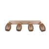 Reality Bidar Deckenspot Braun, 4-flammig