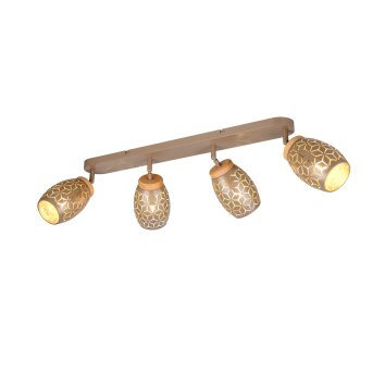 Reality Bidar Deckenspot Braun, 4-flammig