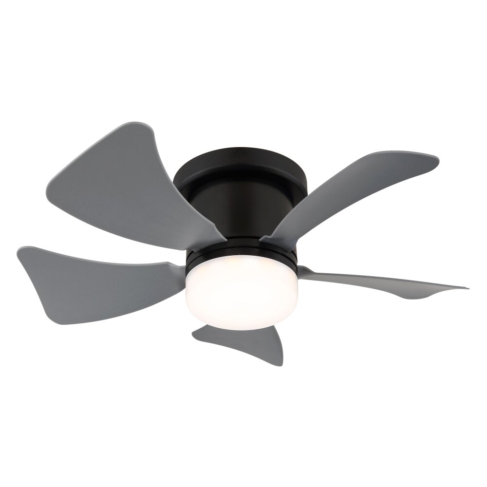 Globo Hines Deckenventilator LED Grau, Schwarz, 1-flammig, Fernbedienung main product photo