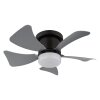 Globo Hines Deckenventilator LED Grau, Schwarz, 1-flammig, Fernbedienung
