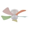 Globo Hines Deckenventilator LED Bunt, Weiß, 1-flammig, Fernbedienung