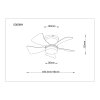 Globo Hines Deckenventilator LED Naturfarben, Schwarz, 1-flammig, Fernbedienung
