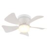 Globo Hines Deckenventilator LED Weiß, 1-flammig, Fernbedienung