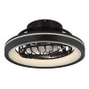 Globo Deanne Deckenventilator LED Schwarz, 1-flammig, Fernbedienung, Farbwechsler