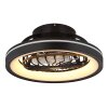 Globo Deanne Deckenventilator LED Schwarz, 1-flammig, Fernbedienung, Farbwechsler