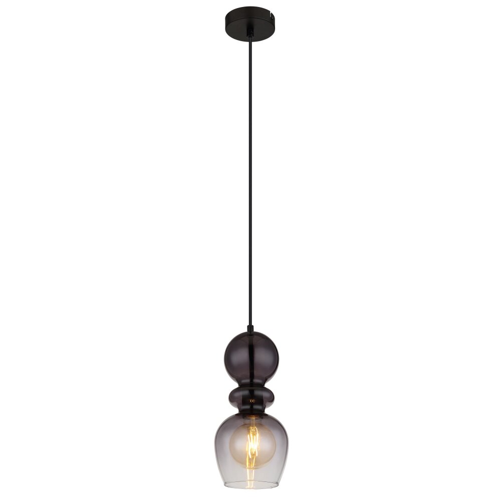 Globo Clarity Hängeleuchte Schwarz, 1-flammig main product photo