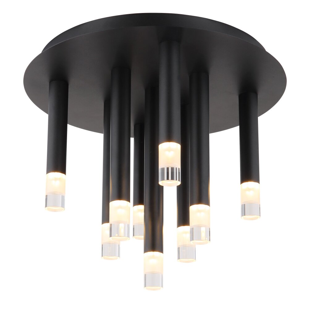 Globo Ryan Deckenleuchte Schwarz, 9-flammig main product photo