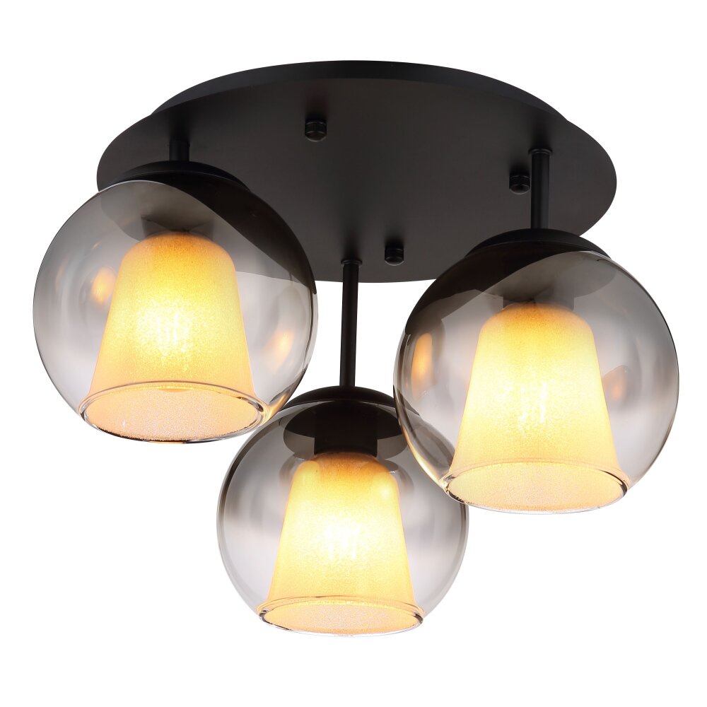 Globo Barry Deckenleuchte Schwarz, 3-flammig main product photo