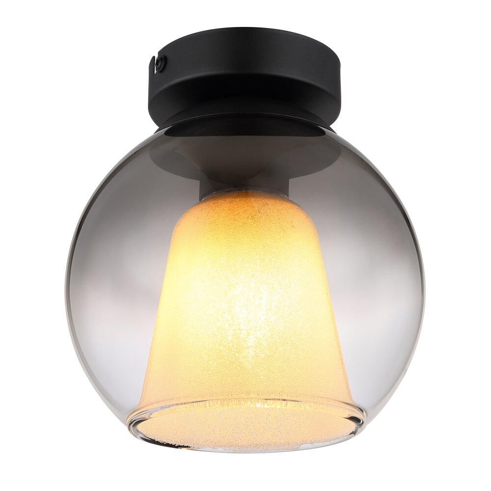 Globo Barry Deckenleuchte Schwarz, 1-flammig main product photo