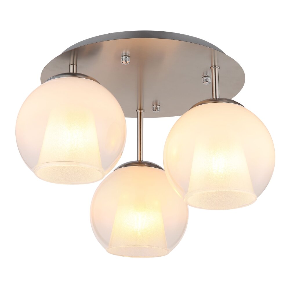Globo Barry Deckenleuchte Chrom, Nickel-Matt, 3-flammig main product photo