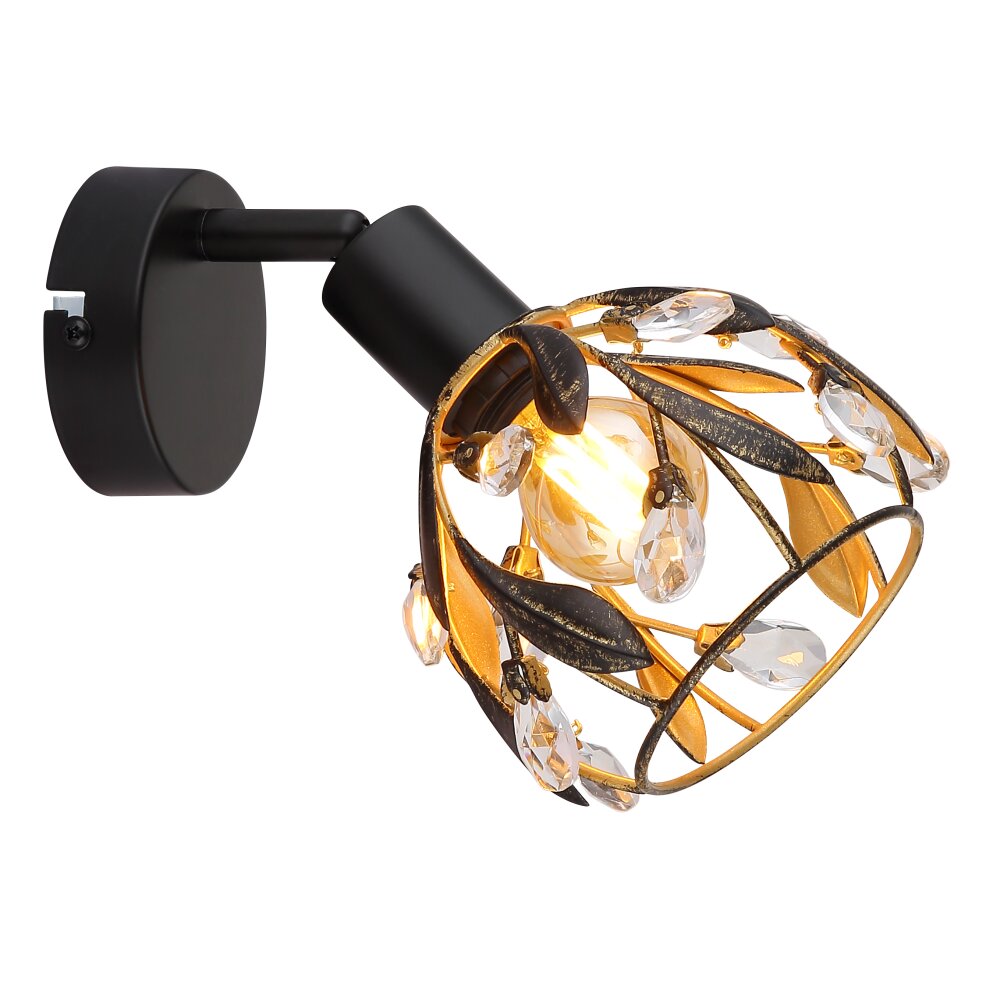 Globo Mika Decken- und Wandleuchte Schwarz, 1-flammig main product photo