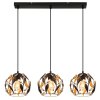 Globo Mika Hängeleuchte Schwarz, 3-flammig
