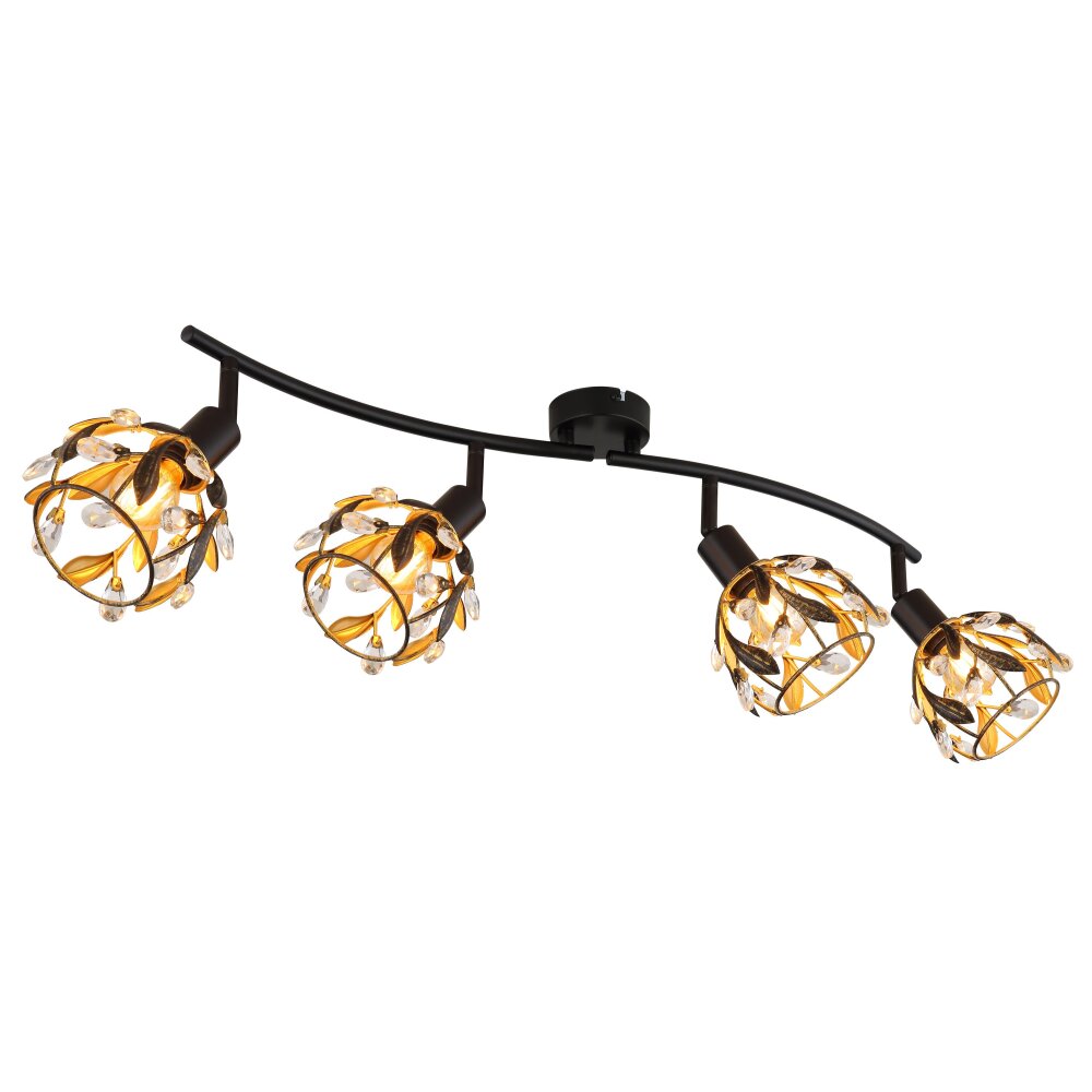Globo Mika Deckenleuchte Schwarz, 4-flammig main product photo