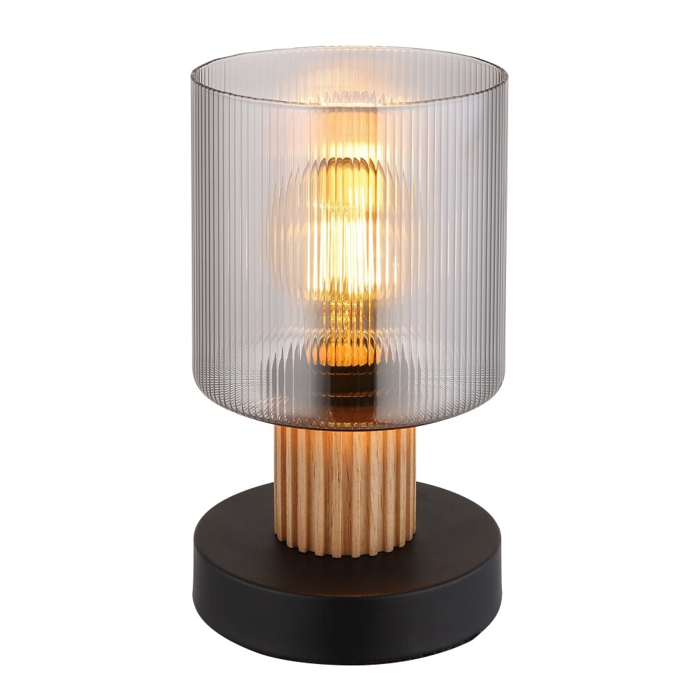 Globo Aleidis Tischleuchte Dunkelbraun, Schwarz, 1-flammig main product photo