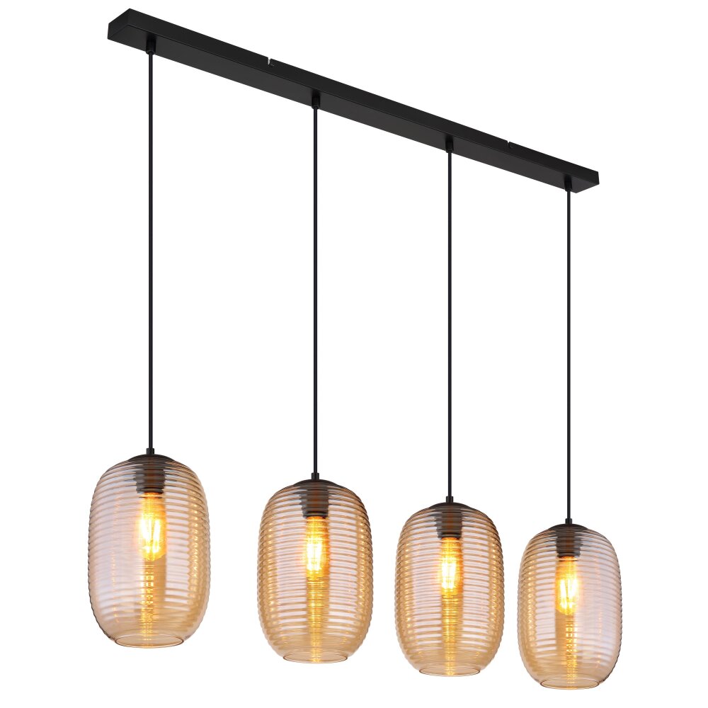 Globo Jefrey Hängeleuchte Schwarz, 4-flammig main product photo