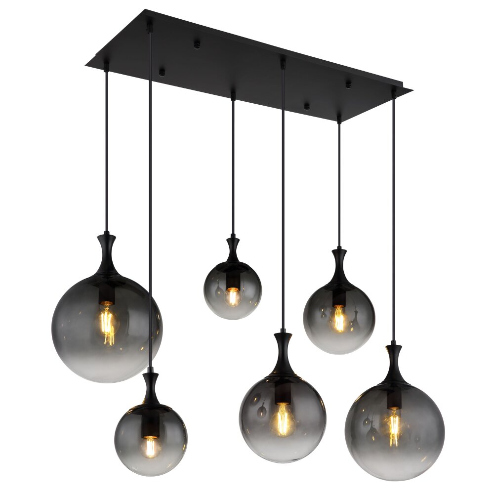 Globo Dalton Hängeleuchte Schwarz, 6-flammig main product photo