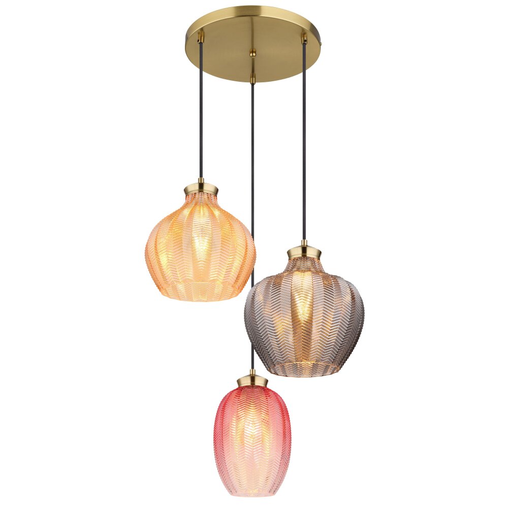 Globo Jessica Hängeleuchte Gold, 3-flammig main product photo
