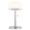 Pilz Look Globo Norman Tischleuchte LED Silber, 1-flammig