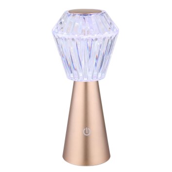 Globo Polimi Tischleuchte LED Champagner, 1-flammig, Farbwechsler