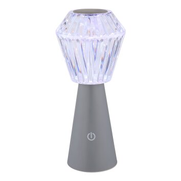 Globo Polimi Tischleuchte LED Silber, 1-flammig, Farbwechsler