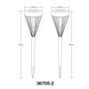 Globo Solarleuchte Solarleuchte LED Schwarz, 6-flammig