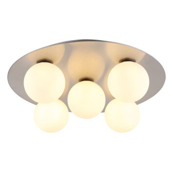 Globo Riha Deckenleuchte Nickel-Matt, 5-flammig