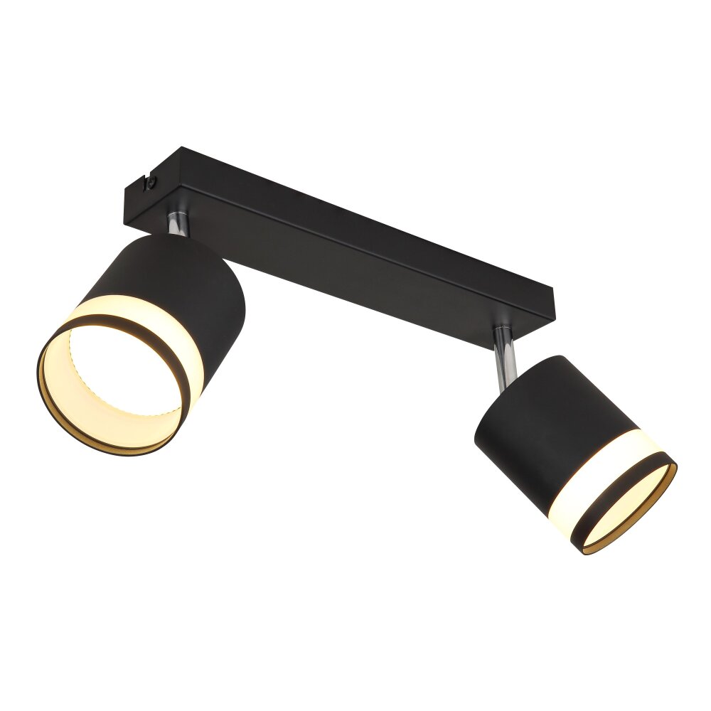 Globo Lucero Deckenleuchte Schwarz, 2-flammig main product photo