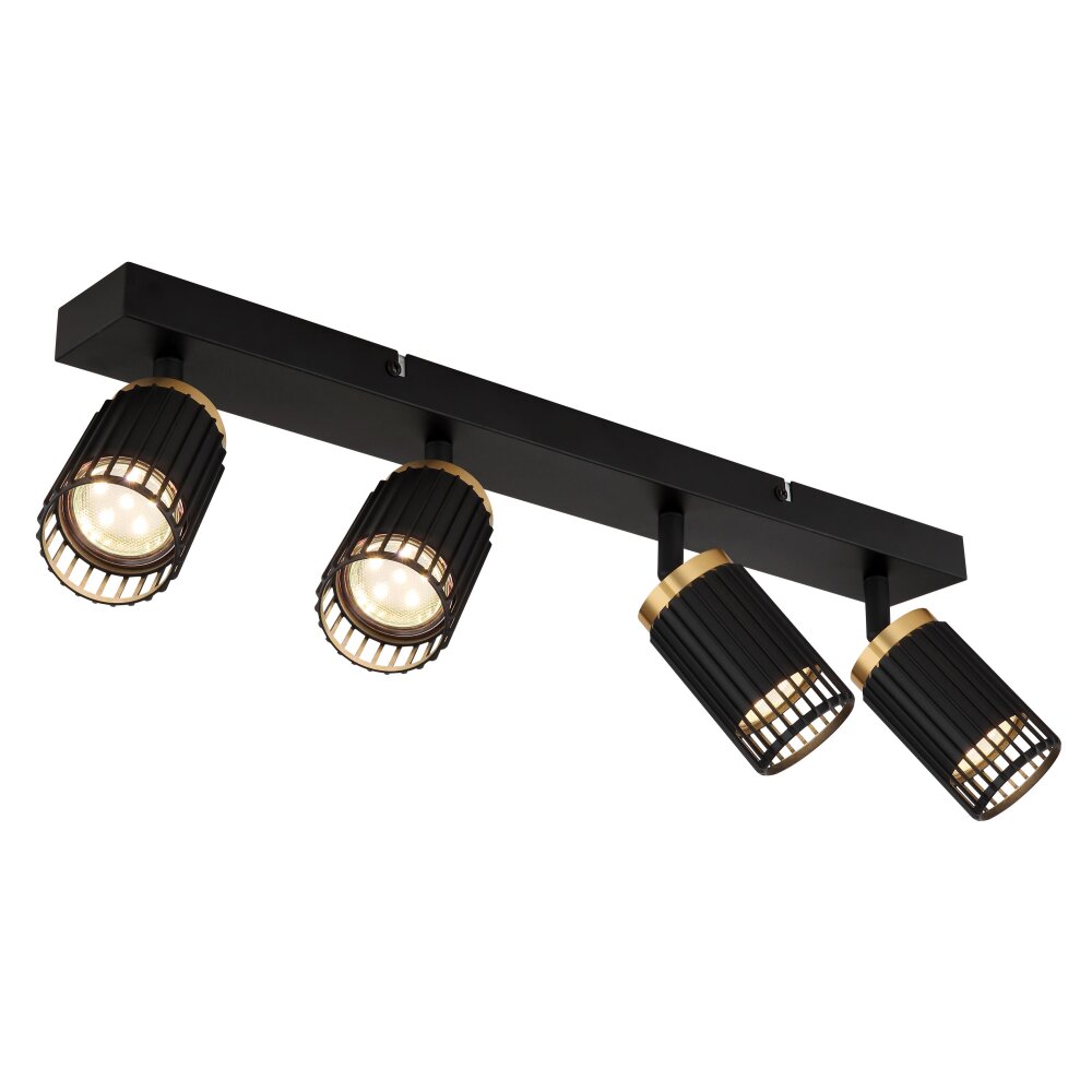 Globo Korben Deckenleuchte Schwarz, 4-flammig main product photo