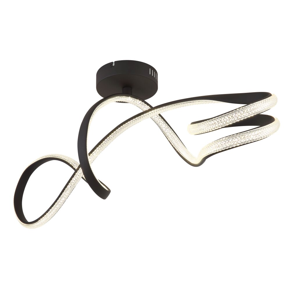 Globo Swirl Deckenleuchte LED Schwarz, 1-flammig main product photo
