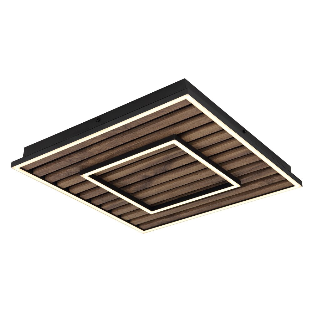 Globo Woody Deckenleuchte LED Naturfarben, Schwarz, 1-flammig main product photo