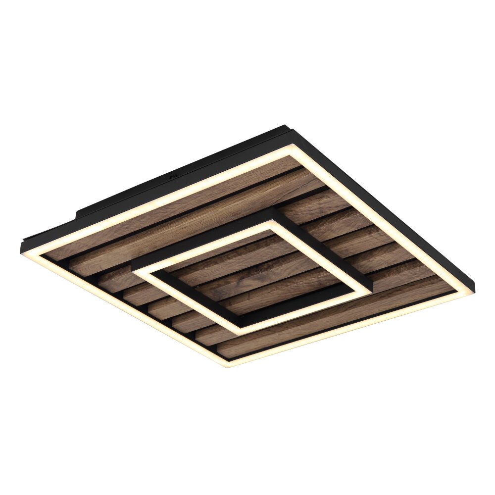Globo Woody Deckenleuchte LED Naturfarben, Schwarz, 1-flammig main product photo