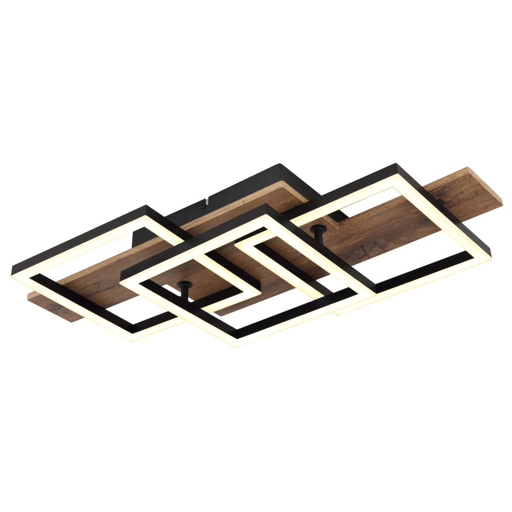 Globo Jeffry Deckenleuchte LED Naturfarben, Schwarz, 1-flammig main product photo