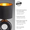 Leuchten Direkt CARARA Tischleuchte LED Schwarz, 1-flammig