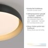 Leuchten Direkt OSKO Deckenleuchte LED Schwarz, 1-flammig, Fernbedienung