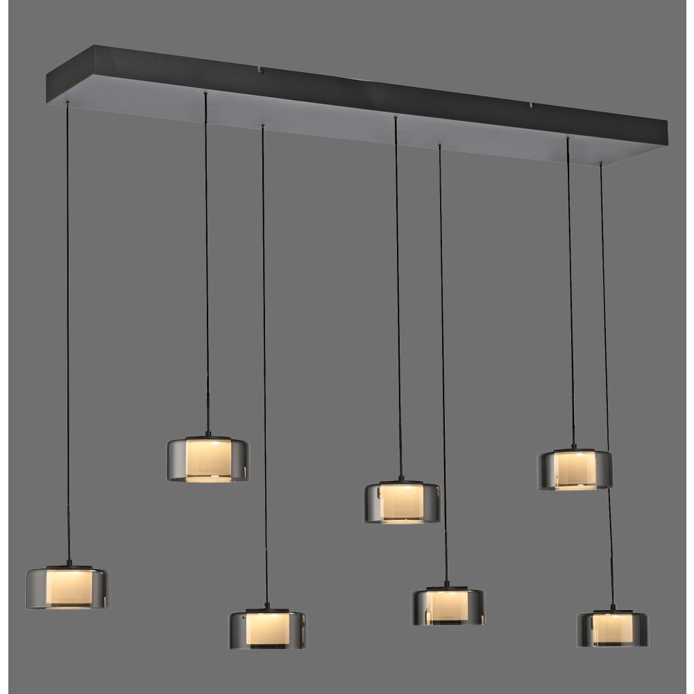 Paul Neuhaus Rika Pendelleuchte LED Schwarz, 7-flammig main product photo