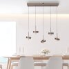 Paul Neuhaus Q-Rotate Pendelleuchte LED Braun, 5-flammig, Fernbedienung