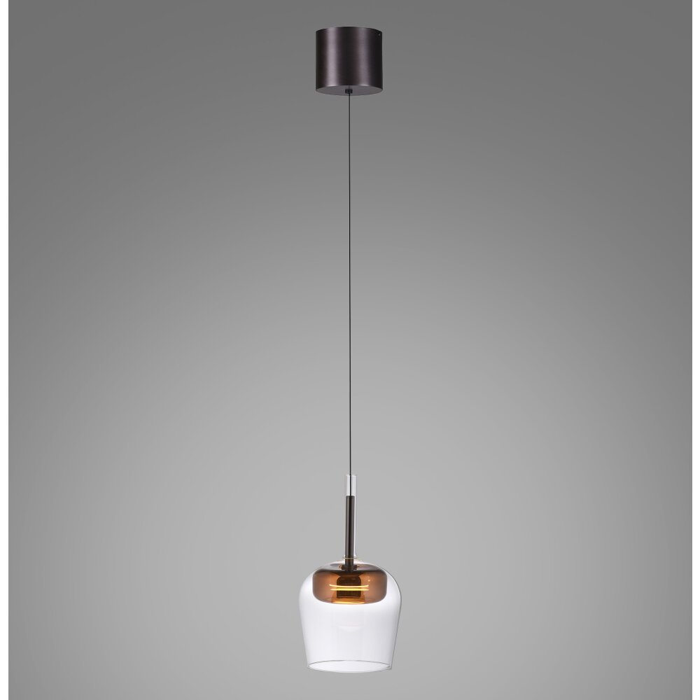 Paul Neuhaus Q-Kon Pendelleuchte LED Braun, 1-flammig, Fernbedienung main product photo
