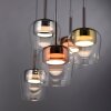 Paul Neuhaus Q-Kon Pendelleuchte LED Braun, 5-flammig, Fernbedienung
