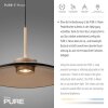 Paul Neuhaus PURE E-Moon Pendelleuchte LED Bronze, 2-flammig, Fernbedienung