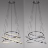 Paul Neuhaus PURE E-Flying Rings Pendelleuchte LED Grau, 1-flammig, Fernbedienung