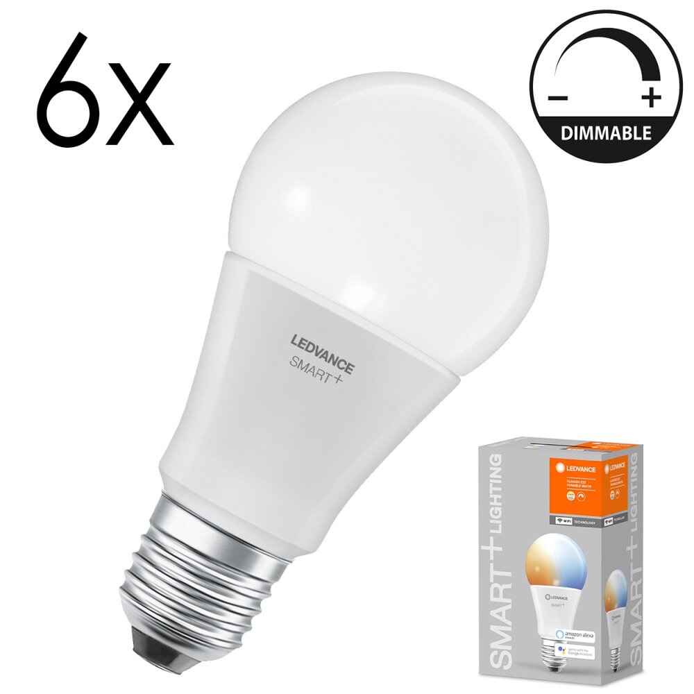 LED E27 6er Set 9 Watt 6500 Kelvin 806 Lumen main product photo