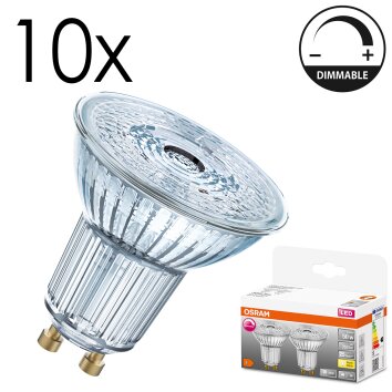 LED GU10 10er Set 4,5 Watt 2700 Kelvin 350 Lumen LED GU10 10er Set 4,5 Watt 2700 Kelvin 350 Lumen