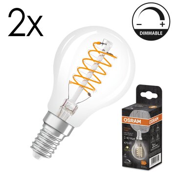 LED E14 2er Set 4,8 Watt 2700 Kelvin 470 Lumen
